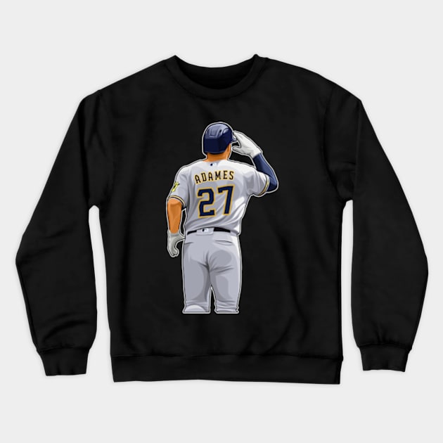 Willy Adames #27 Hits Homerun Crewneck Sweatshirt by RunAndGow